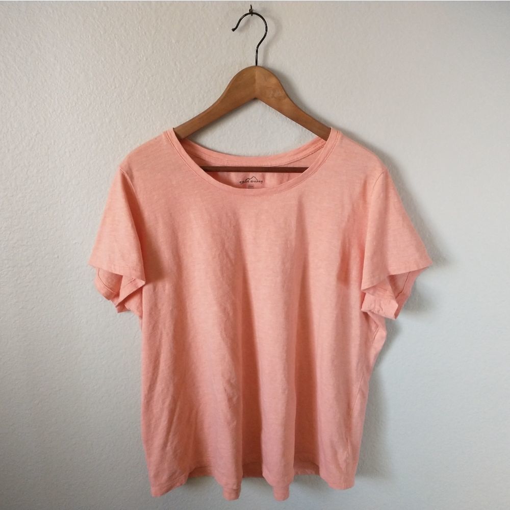 3 for $20 | Eddie Bauer Women's Scoop Neck Modal Blend Tee in Peach | XXXL